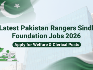 Rangers Foundation Karachi Jobs 2026