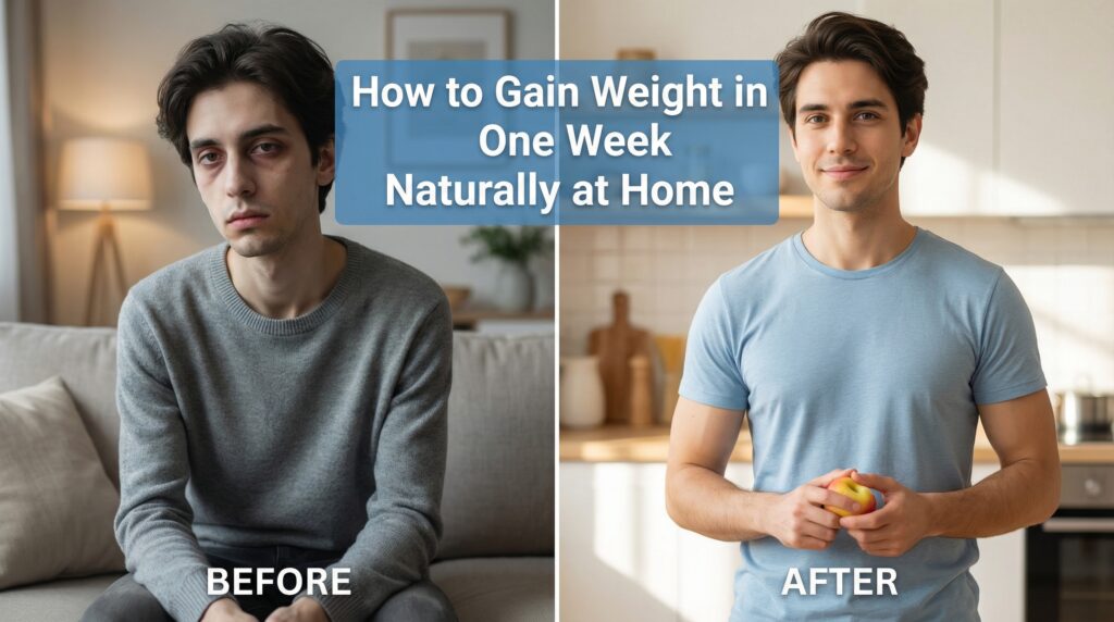 how to gain weight in one week